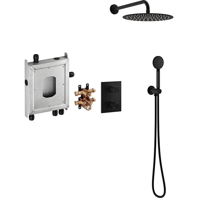 Takduschset Mora INXX II 275000 för Inbyggnad Mattsvart