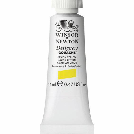 Winsor & Newton Designers gouache 14 ml Lemon yellow 345 - Gul