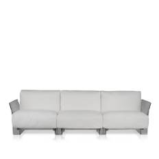 Kartell - Pop Outdoor 3-seater 7043, Ikon White - Soffor utomhus - Piero Lissoni