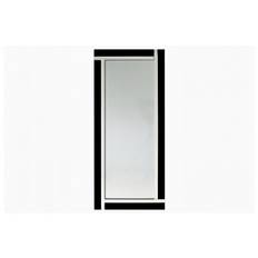 JUVLIE - 80X180CM SVART/SILVER SPEGEL M. RAM AV SPEGELGLAS