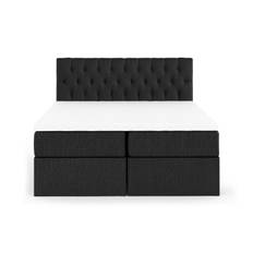 Box Bed Boxy Svart/Grå - 160x200 cm Säng med förvaring Svart Drömvik