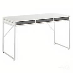 Mistral skrivebord m. tre skuffer | Hvid m. antracit skuffer