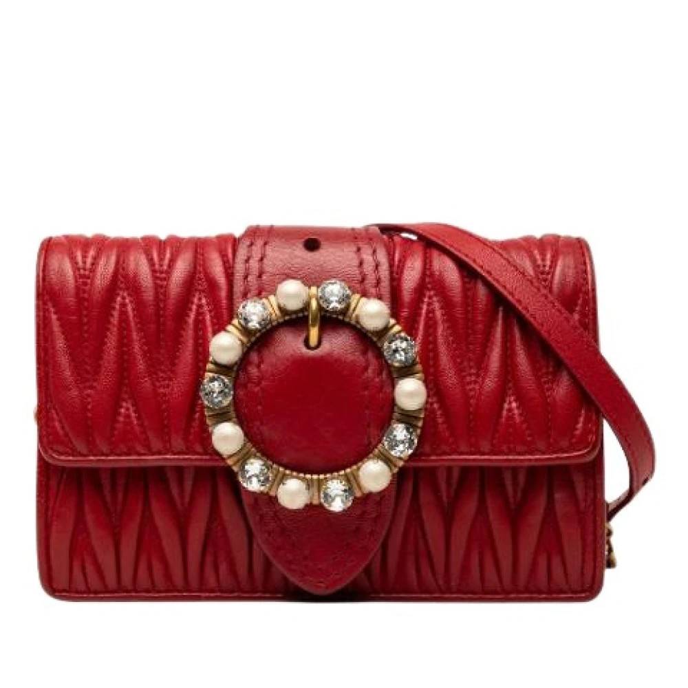Miu Miu Pre-owned - Pre-owned Quilted Crossbody Bag Vintage - Dam - ONE Size - Läder