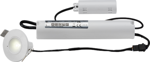 KnightsBridge 230V IP20 3.5W LED Self-Test Emergency Downlight 5500K (maintained/non-maintained use)