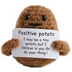 yumcute positiva gåvor, mini plysch figurer rolig positiv potatis docka present till bästa vän man kvinna födelsedagspresent