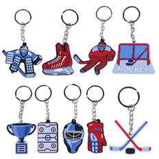 Cartoon Ice Hockey Pendant Keychain Fashion Simple Keys Holder Winter Sports Decorative Keyring for Purse Handbag Bag Dropship