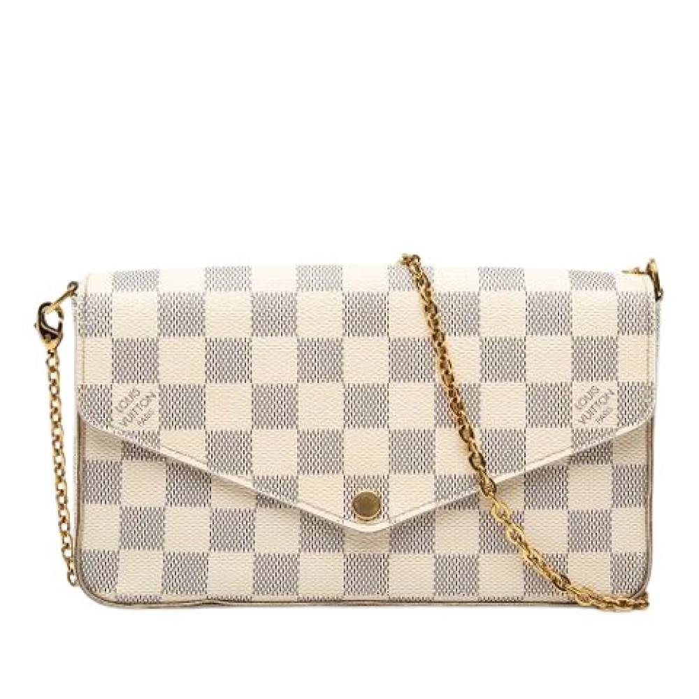 Louis Vuitton Vintage Pre-owned Pochette Felicie Crossbody Bag - Vintage - Dame - Hvid - ONE SIZE - Uld
