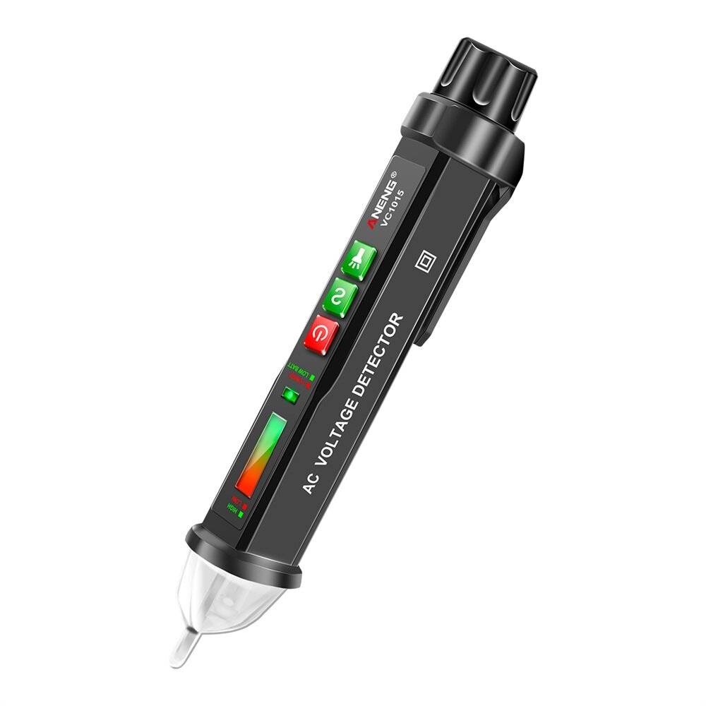 ANENG VC1015 AC12-1000V Smart Non-Contact Digital AC Voltage Tester Pen Current Electric Sensor Tester med LED-indikator