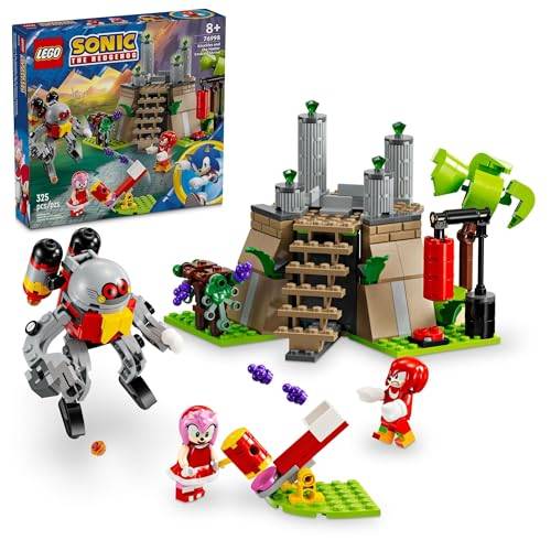 LEGO Sonic The Hedgehog: Knuckles and The Master Emerald Shrine samlarspel med 2 soniska actionfigurer, present till pojkar och flickor från 8 år, 76998