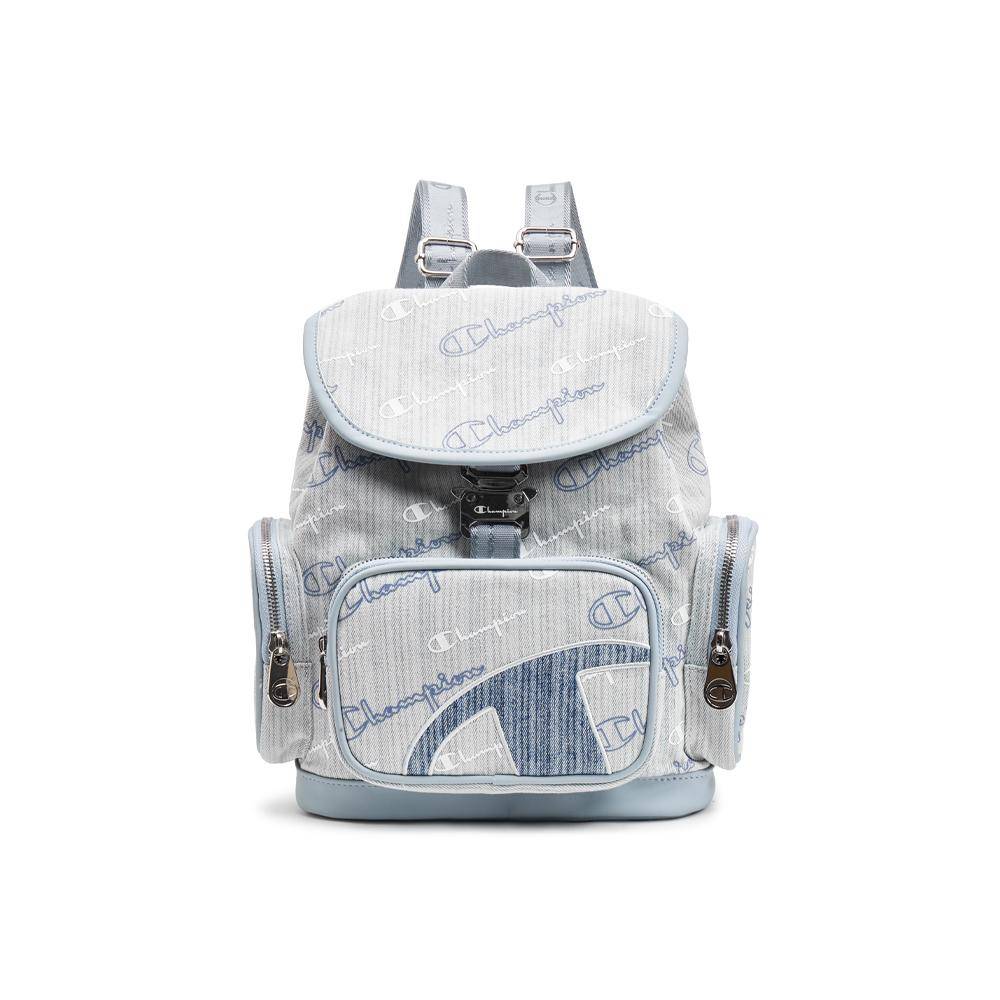 Champion Mini Bag Versatile Trendy Comfortable Fashion Sports Simple Color Block Fabric Synthetic Leather Backpack Women backpack U5BACPU12 Dark Blue Denim