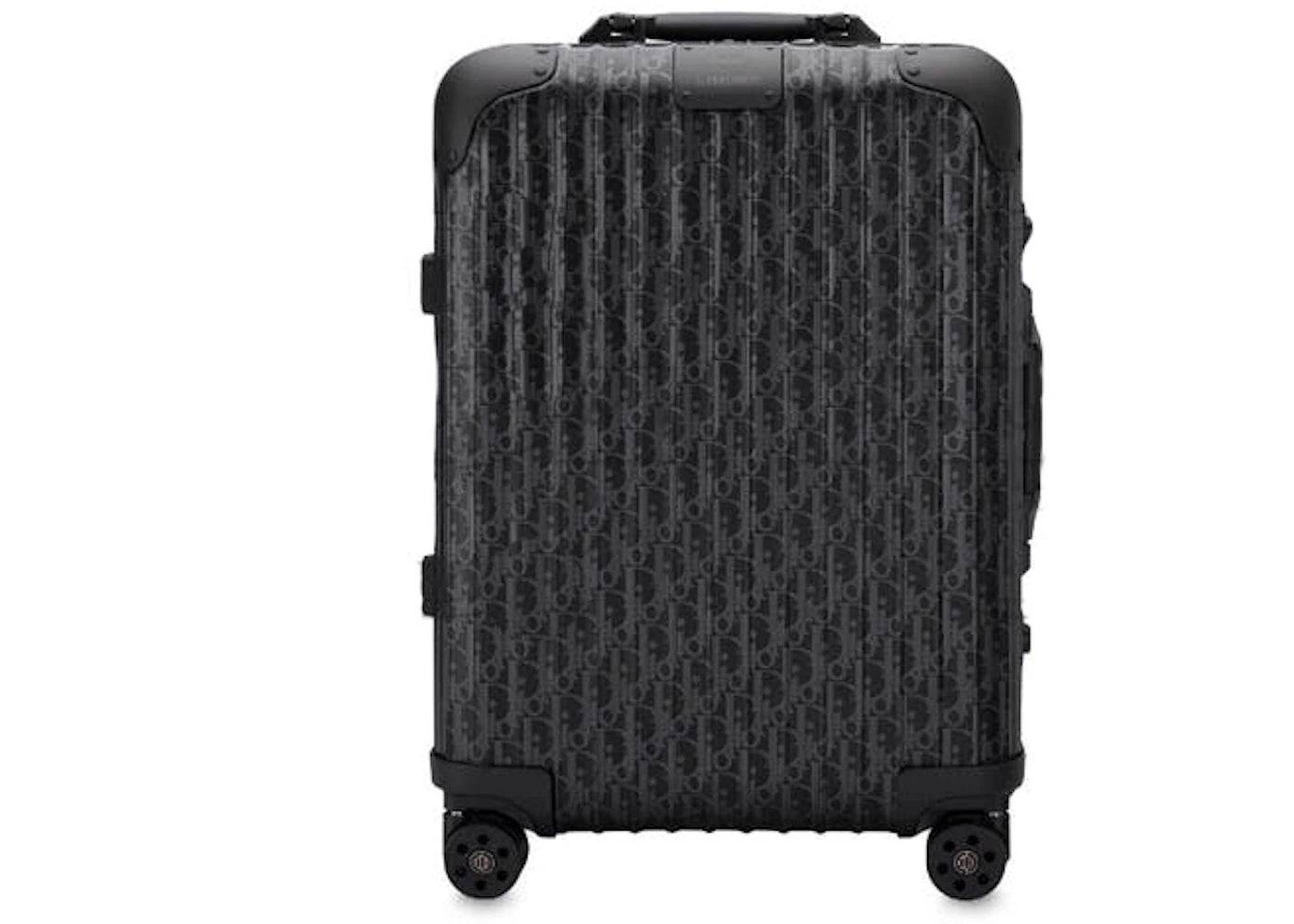 Dior x RIMOWA 4-Wheel Cabin Suitcase Aluminium Dior Oblique Black - One Size
