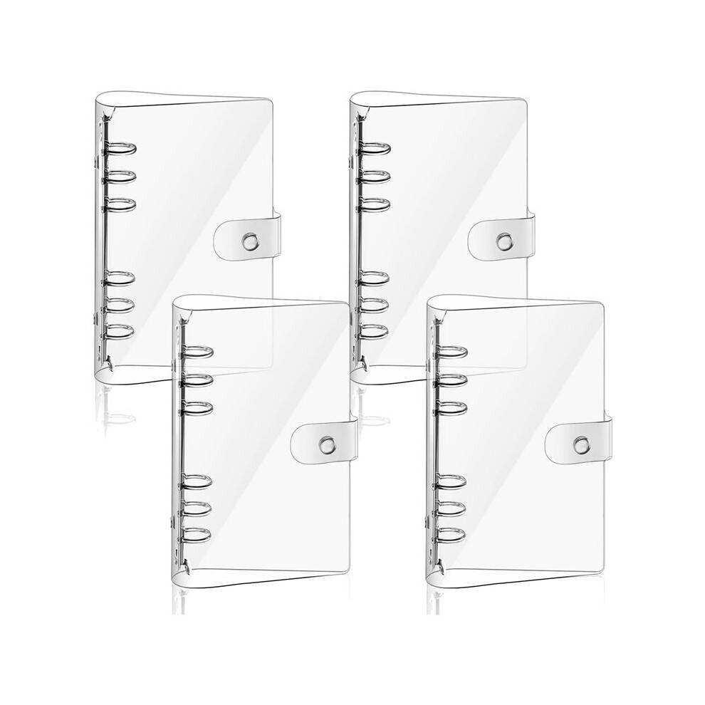 Transparent A6 Binder Clear Soft PVC 6 Ring Budget Binder Refillable Planner Binder Cover Protector