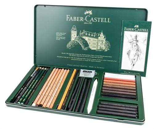 Faber-Castell Pitt Monocrome sortiment 33 dele i metalæske.