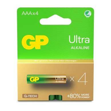 GP Ultra Alkaline AAA-batteri LR03/24AU 4-pack
