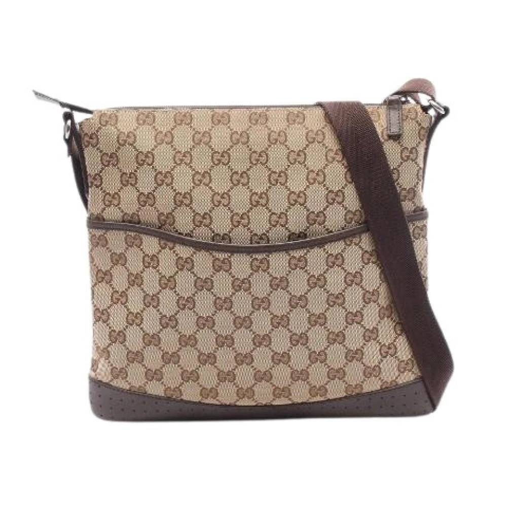 Gucci Vintage - Pre-owned GG Canvas Läder Axelremsväska Vintage - Dam - ONE Size - Läder