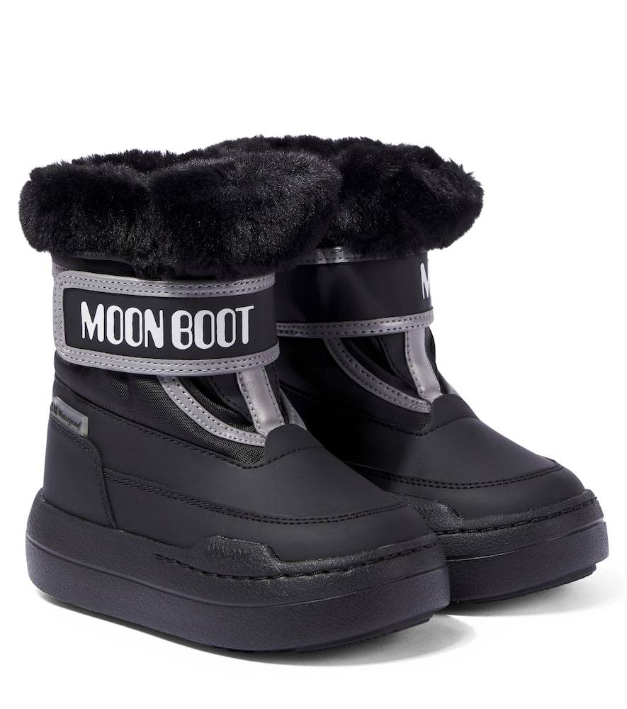 Moon Boot Kids Botas de nieve Junior Park Strap con pelo sintético - negro - EU 30