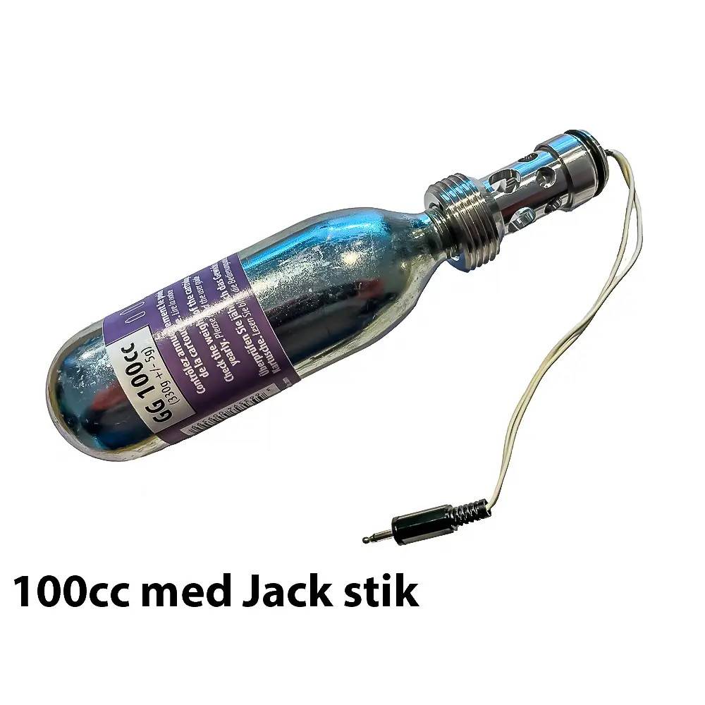 CO2 patron - Elektronisk - 100cc med Jack stik