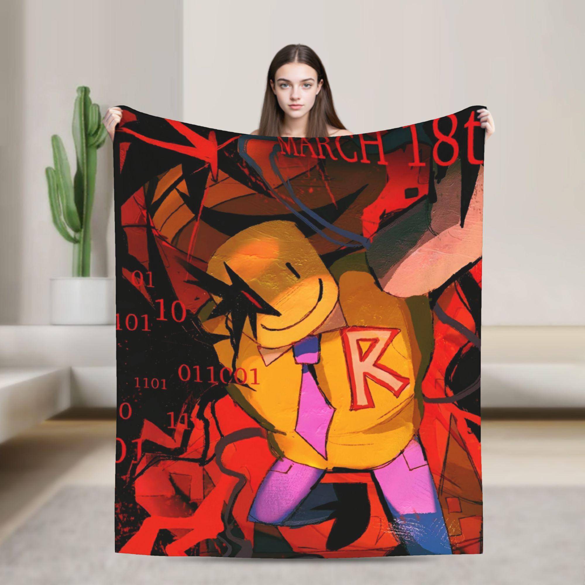 John Doe Förlåtad Flanellfilt Rolig Pläd för Hem Hotel Soffa 200x150cm Matta Bit