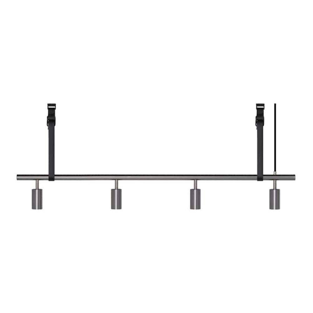 RUBN Long John Pendel 4 Spots (140 cm) Steel Black Leather