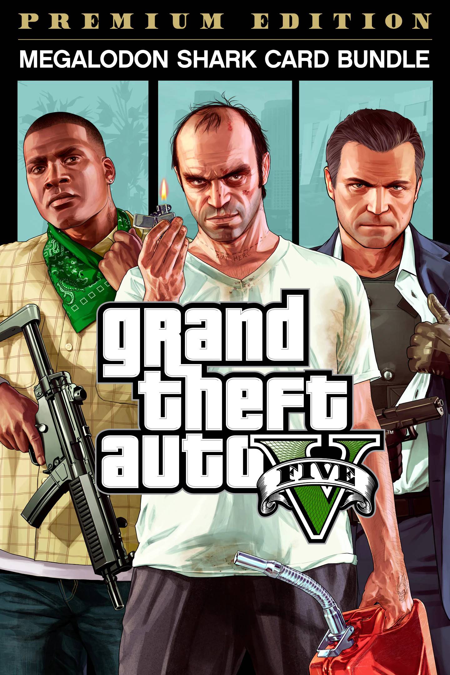 Grand Theft Auto V: Premium Online Edition and Megalodon Shark Card Bundle (PC) - Rockstar - Digital Code