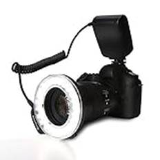 Dioche Ringficklampa, bärbar LED-ringficklampa med 4 filter och 8 ringadaptrar för /Nikon/Penant SLR-kameror