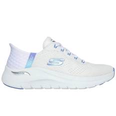 Skechers Womens Arch Fit 2.0 Slip-Ins White Blue