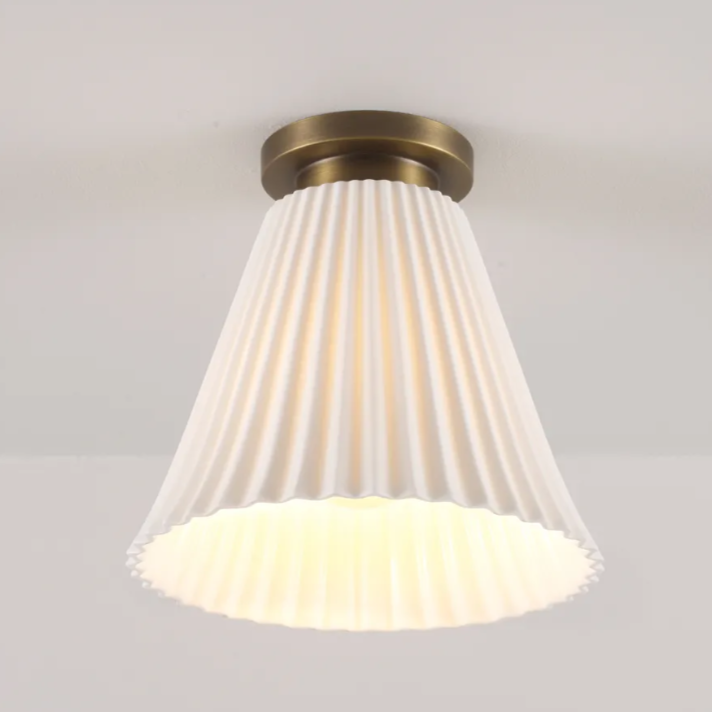 Hector Pleat ceiling Original BTC - Large / Antik messing