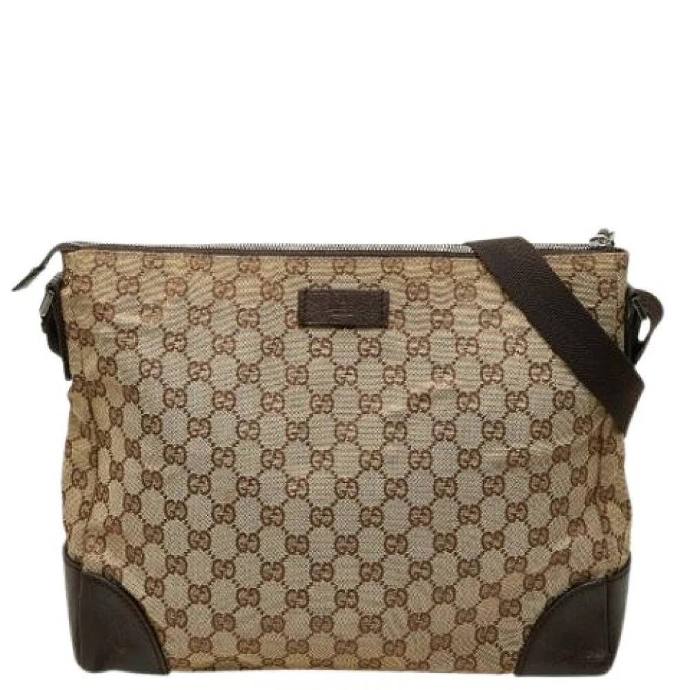 Gucci Vintage Pre-owned Vintage Skuldertaske - Vintage - Dame - Beige - ONE SIZE - Uld