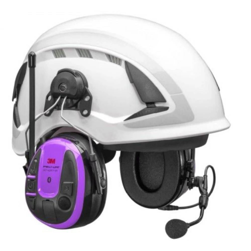 3M™ PELTOR™ WS™ ALERT™ XPI+ app, lilla headset til hjelmmontering, MultiPoint Bluetooth