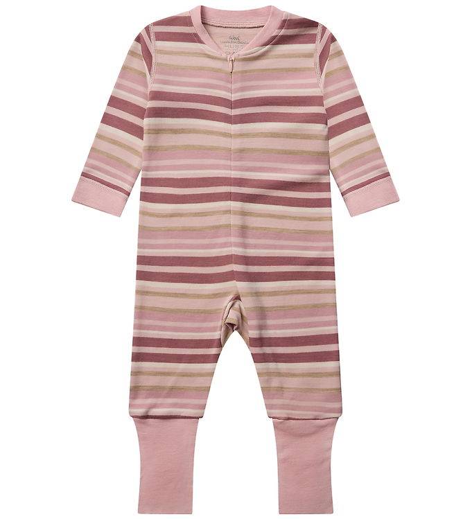 Hust and Claire Pyjamasdräkt - HCManu Multi - Ull - Dusty Rose - Hust and Claire - 1½ år (86) - Pyjamasdräkt