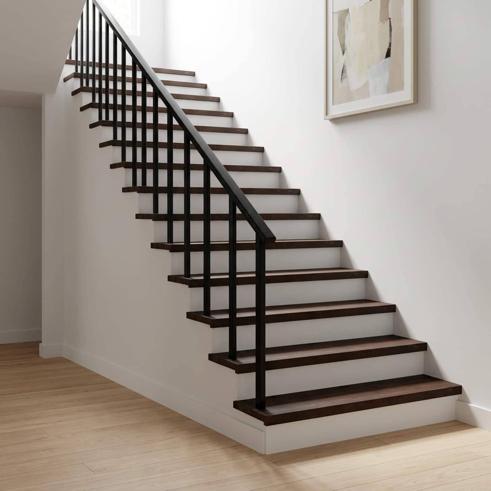 vidaXL Trappetrin 2 stk. 120 x 30 x 2 cm Mørk Brun Solid bøg