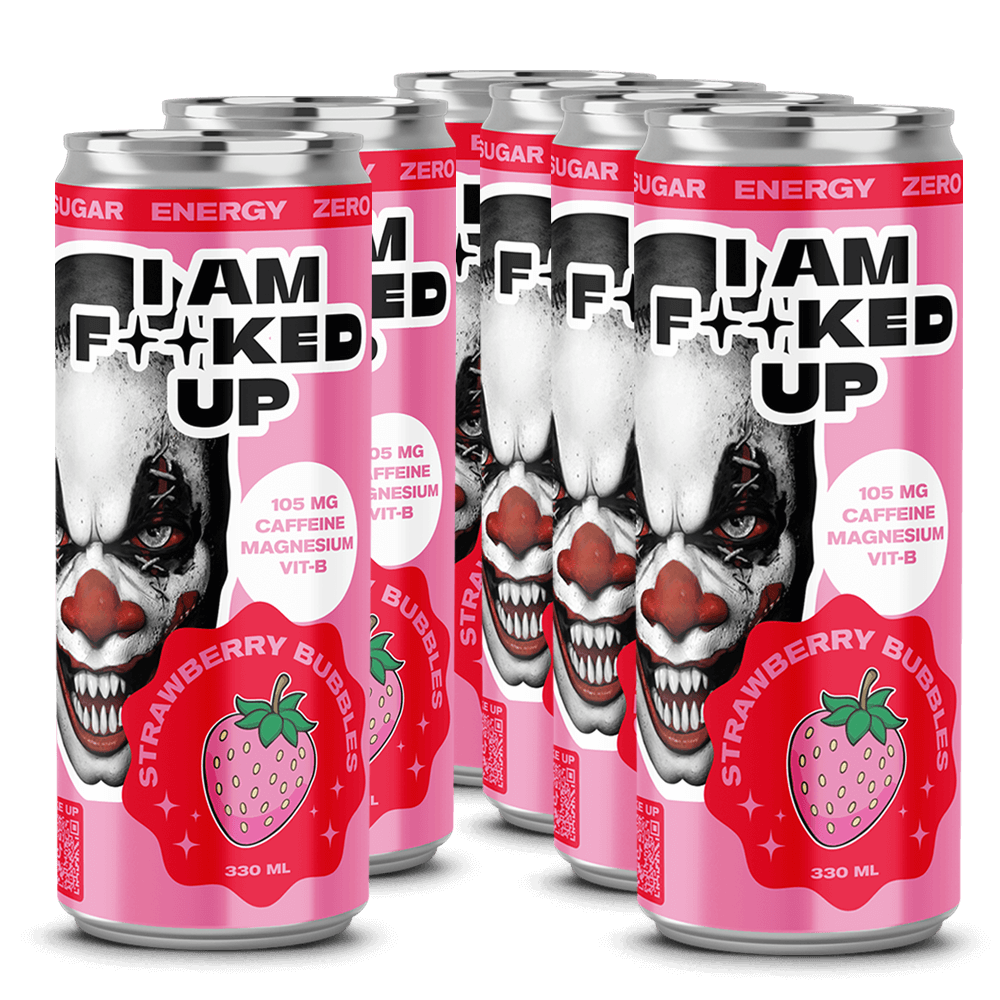 Swedish Supplements I Am Fucked Up Strawberry Bubbles - 6x330ml. - Energidryck