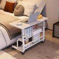 Flyttbart skrivbord vid sängen, enkelt litet bord för sovrum, hem, student, 3-vånings datorbord med justerbar höjd - Multifärgad (Multi-size)