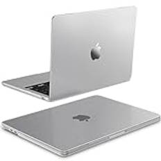 FINTIE Fodral kompatibelt med MacBook Air M3 M2 2024-2022 13,6 tum (modell A3113/A2681) - [100 % officiell färg] tunt matt genomskinligt skyddande skyddande hårt skal, transparent