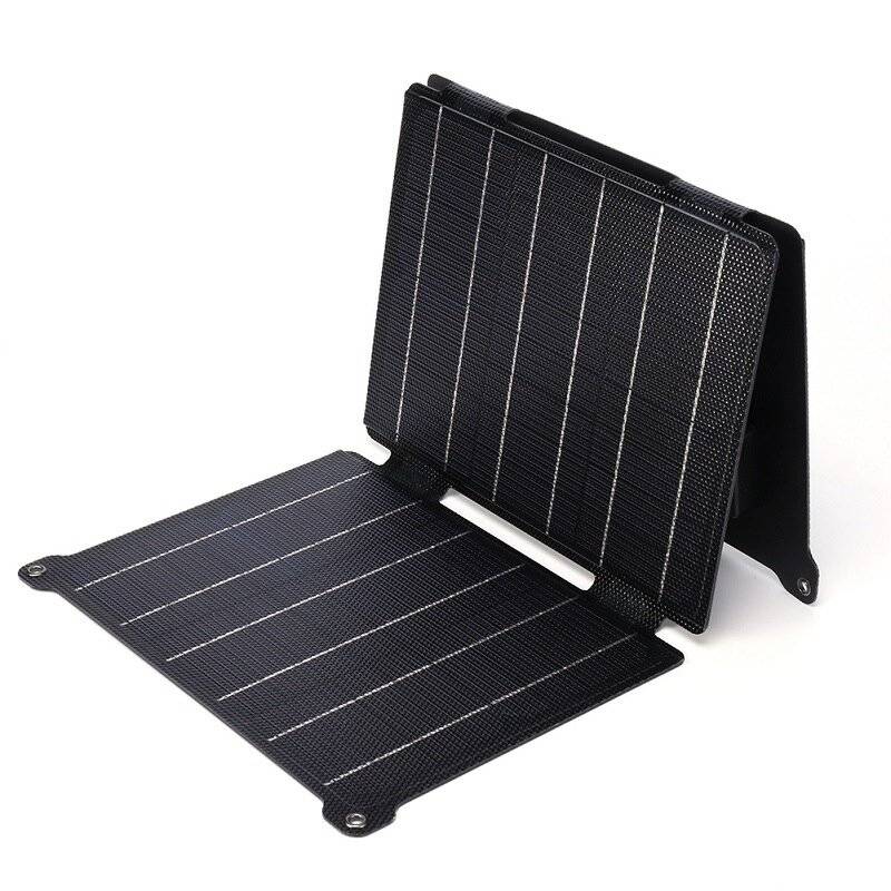 21W ETFE Solpanel Kit Hopfällbar 5V/12V Dubbel USB-utgång Bärbara Solcellsladdare Utomhus Vattentät Camping Vandring Res
