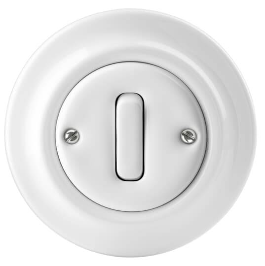 Dimmer - Tryckknapp vit porslin - ABB Decento