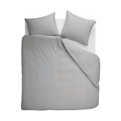 BeddingHouse Frost Sengetøj - B 140 x L 220 cm - Bomuldsflanel - Light Grey