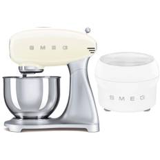 Røremaskine med ismaskine, creme / stål