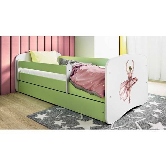 Kocot Kids Barnsäng - Babydreams Grön Med Låda - Dansare 160x80 Cm