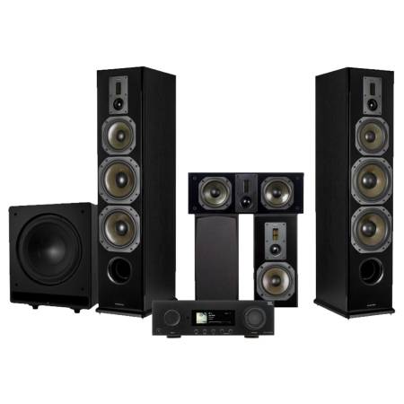 Dynavoice Definition 5.1 hemmabiopaket med JBL MA7100HP, svart