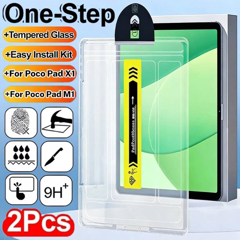 2/1Pcs Easy To Install Tempered Glass Screen Protector for Xiaomi Poco Pad X1/Poco Pad M1 for Mi POCO Pad Protective Glass Films