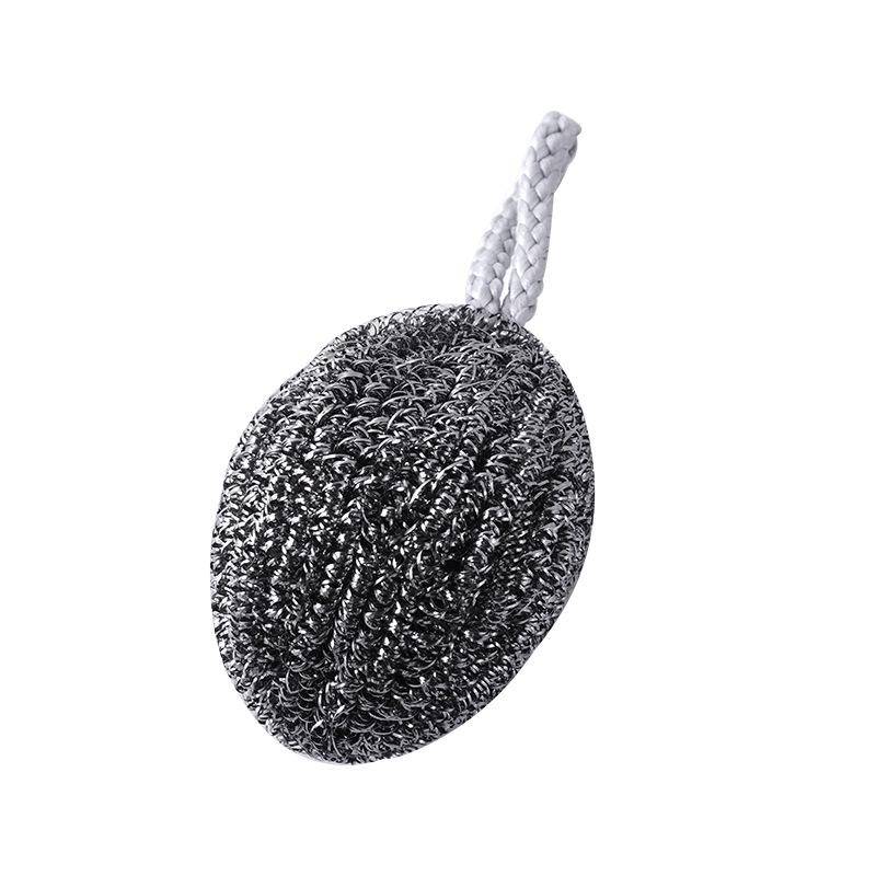 1Pc Stainless Steel Wire Balls Metal Dishwashing Clean Ball Scrubbers Kitchen Scrubbing Sponges Cleaner Tools Cleaning Supplies 1PCS