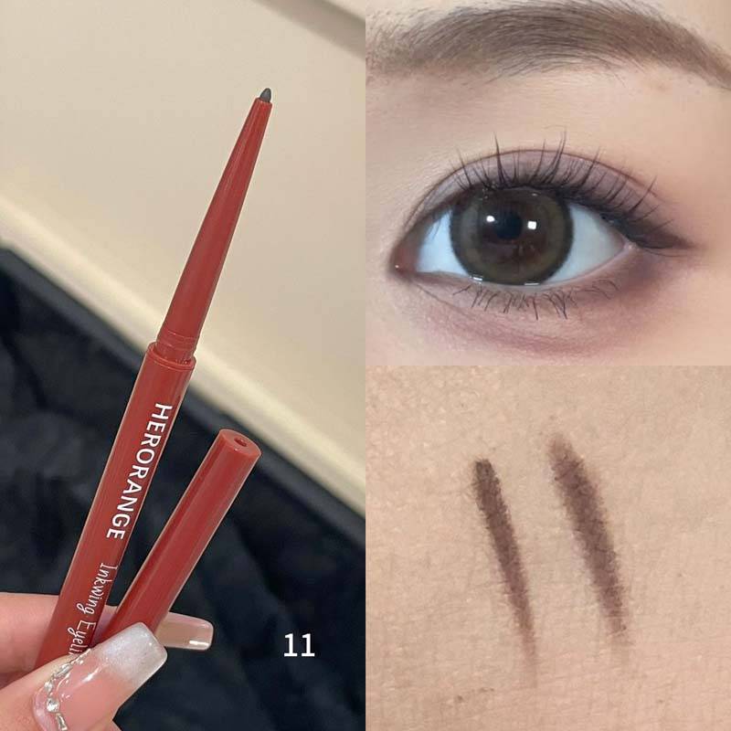 Herorange Glitter Eyeliner Pencil Ultra Fine Tip Smooth Color Enlarge Eyes Daily Light Makeup