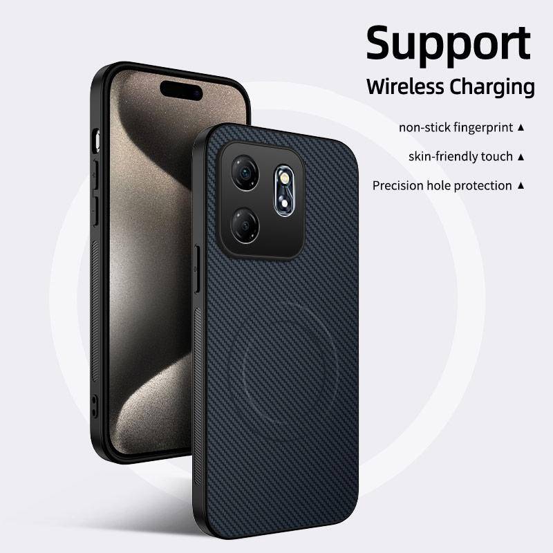 För Oppo Reno 14F Fodral Magnetisk MagSafe Lyxig Rand Silikon Läder Baksida För Oppo Reno14 14 FS 5G Skyddsskal