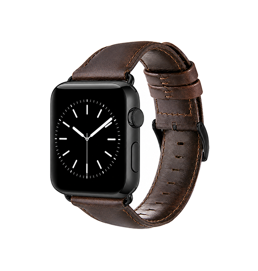 Apple Watch (38/40/SE/41/42mm) - ICECASE™ Retro Ægte Læder Urrem - Brun