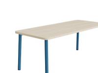 (ComputerSalg) Bord Add 590, 1800x800 mm højde 720 mm med hvidpigmenteret eg, gråt stel