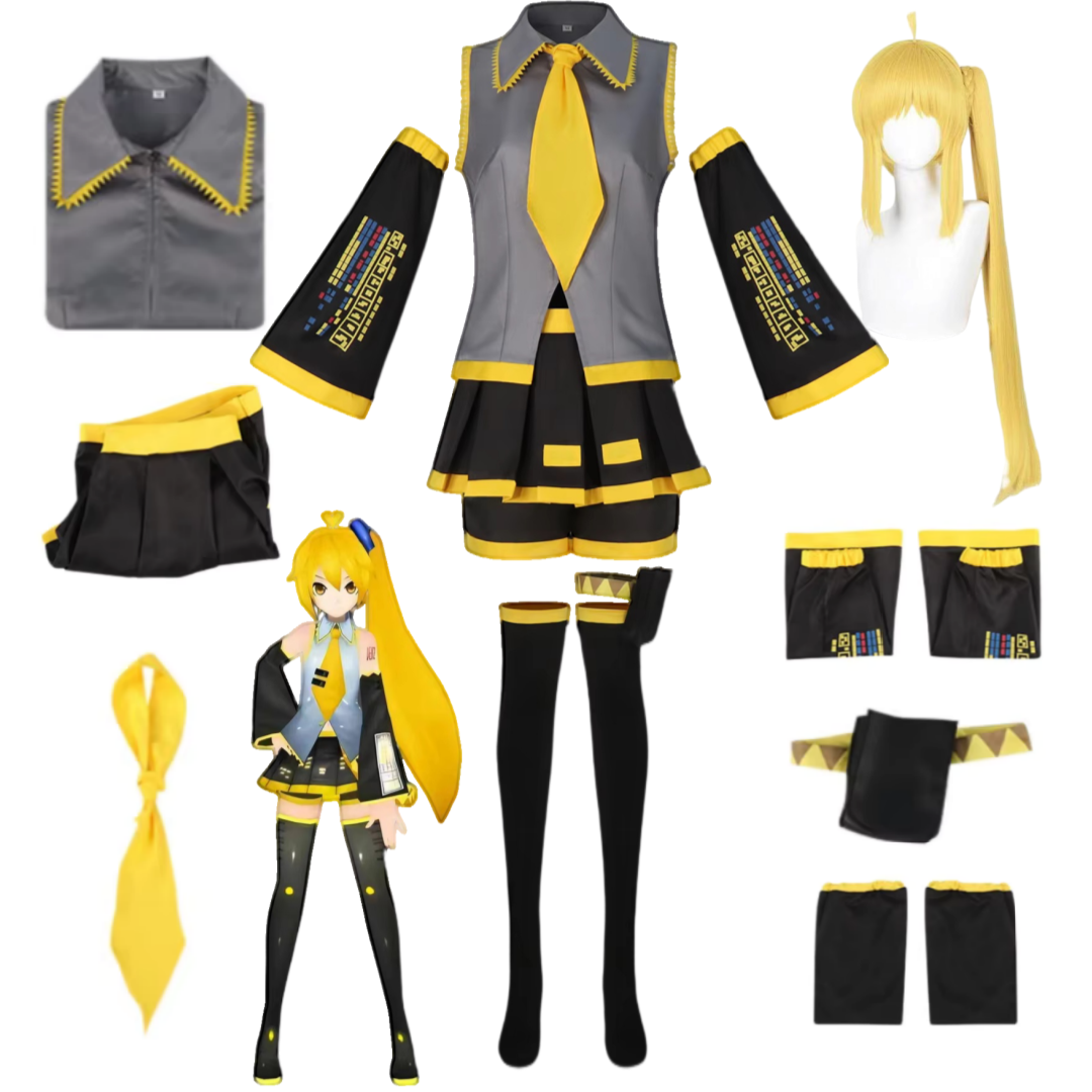 Anime Akita Neru Cosplay Costume Wig Set Akita Neru Christmas Halloween Party Costume