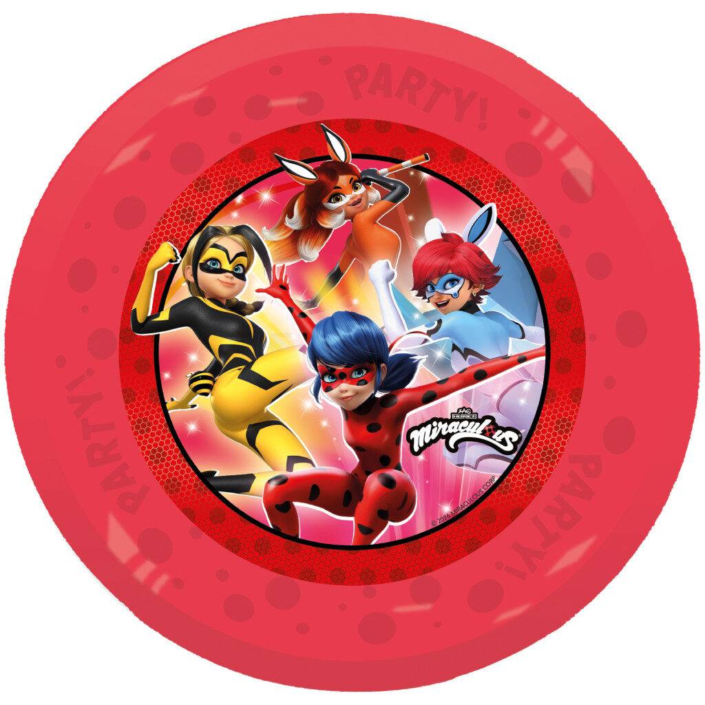 Miraculous Ladybug Tallrikar 21 cm 4-pack – Mikrovågssäkra Plasttallrikar