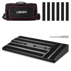 LEKATO Gitarre Pedal Board Case, Gitarre Pedalboard mit Tasche, 51 * 30 * 10cm Gitarren Effektboard, eingebaut Power-Supply-Raum, mit Montageband