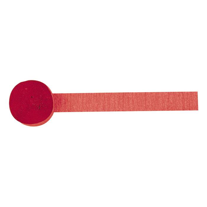 Rød Crepe Streamer - 24 meter.
